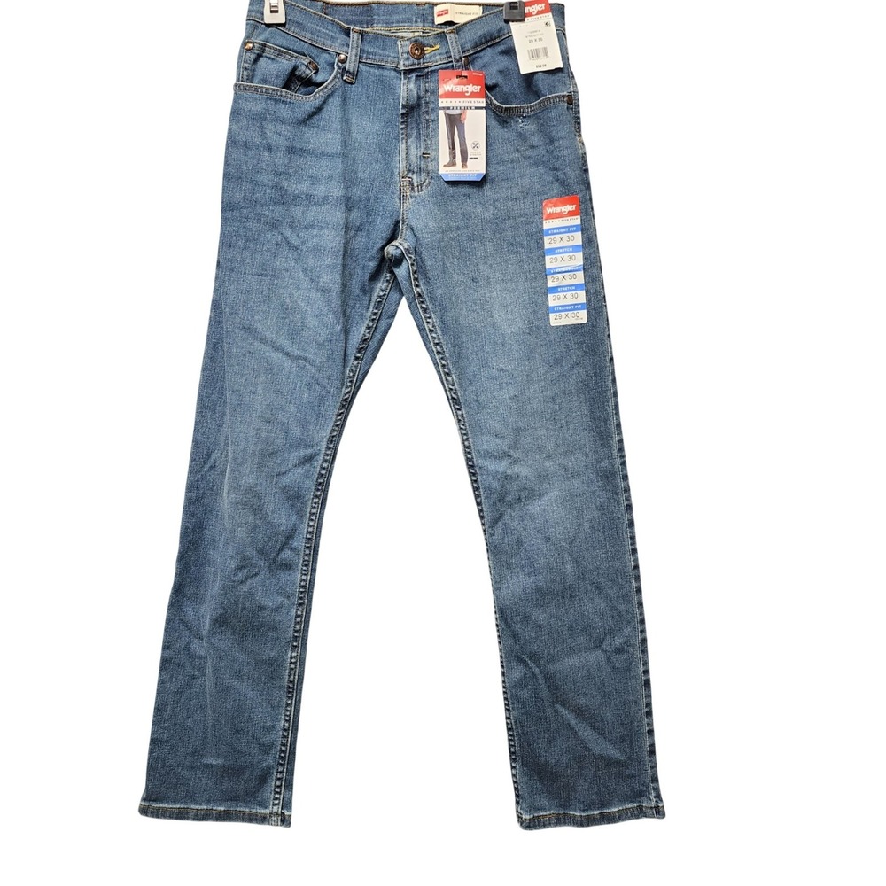 Vintage Wrangler Jeans Mens 29x30 (Fits‎ as 28x30) Blue Straight Fit Stretch NEW